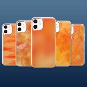 Orange Phone Case Single Color Slim Cover for iPhone 16Pro, 15, 14, 13, 12, Samsung S25, S24, S23, S22, A16, A55, A25, Pixel 9Pro, 8
