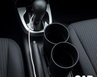 Honda Fit / Jazz 2015–2020 Cup Holder Insert | Parking Brake Console Cupholders black