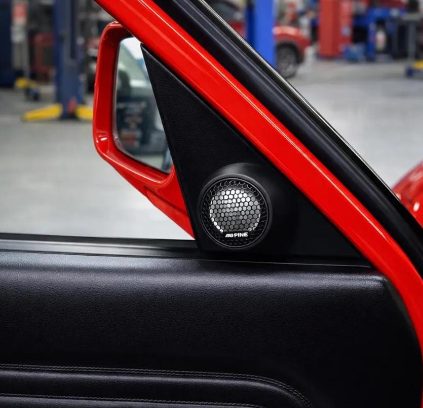 BMW E30 Tweeter Speaker Mounts With Clips – 42mm Door Sail Panel