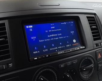 VW T5 Multivan Double Din Frame – Fits Sony XAV-AX3005DB or Similar Radios black