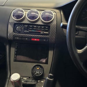 Double DIN Dashboard Panel + Gauge Slot (Driver-Facing) – S14 Nissan Silvia / 200sx