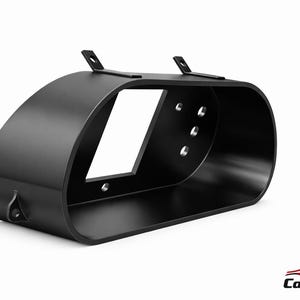 May include: A matte black car dashboard gauge housing with a rectangular opening and mounting brackets. The housing has a curved design and several small holes. The CarCulture Cyprus logo is in the bottom right corner.