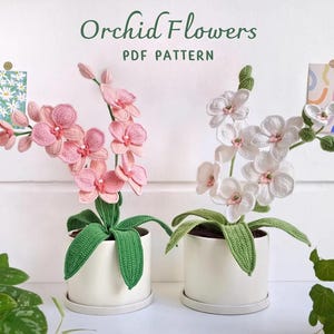 Bloem haakpatronen, haakpatroon voor bloem, haakpatroon bloemenmand, bloem haakpatroon decor, haakpatroon orchidee