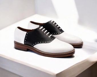 ヴィンテージ 80年代 フットジョイ ホワイト ブラック サドル ゴルフ