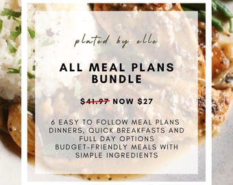 Alle meine Mahlzeitenpläne BUNDLE - preiswerte Familienmahlzeiten