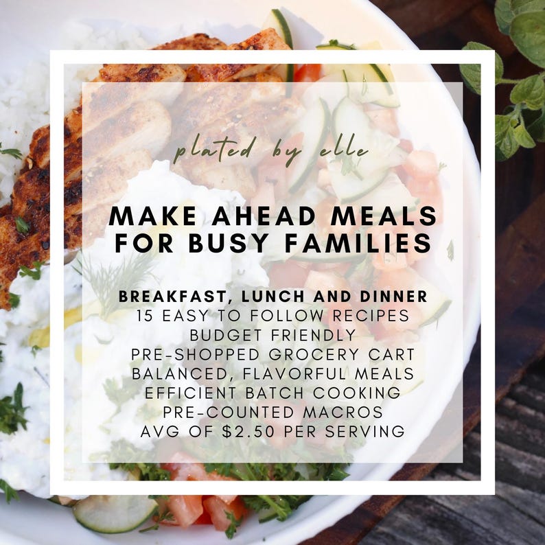 Make Ahead Meals For Busy Moms - Breakfast, Lunch and Dinner Budget Meal Plan image 1
