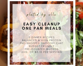 Easy Cleanup One Pan Meals - Easy Dinners Budget Meal Plan
