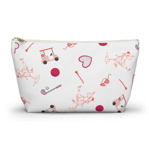 Golf Themed Accessory Pouch, Cute Golf Bag Organizer, Gift for Golf Lovers