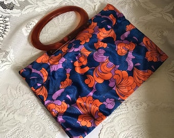 Sac Fourre-tout Pliable Lady's Pride Vintage 1960-70 - Poignées Acryliques - Boho