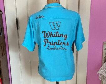 Vintage 1970s Bowling Shirt King Louie Shirt XL - Etsy