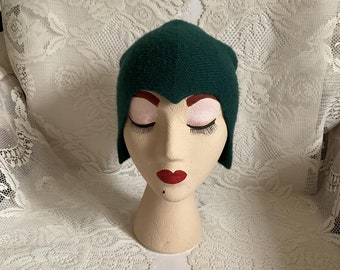 Vintage 1950's Hat Liner For E.D. Bullard Hard Hats 100% Virgin Orlon Teal-Aqua Color Can Be Worn As A Winter Hat