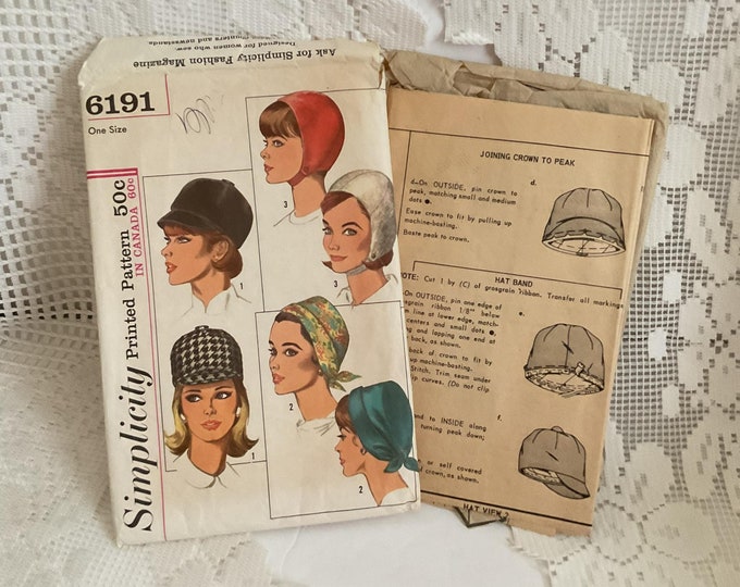 Vintage 1960's Paper Sewing Pattern for Three Different Styles of ...