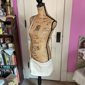 Vintage Y2K Shoulder Bag Crossbody Purse *AMERICAN Leather CO.* Off White Genuine Leather Sold As Is!!!