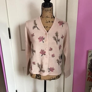 Vintage 1990 Y2K suéter cardigan botón hacia abajo * PENDLETON Petite * Tamaño de lana y etiqueta acrílica Lee M