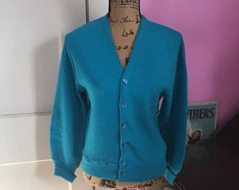 Vintage 1960's 1970's Sweater Cardigan *Arnold Palmer By Robert Bruce* 100% Virgin Wool Size On Tag Reads Medium Condition Issues Sold As Is