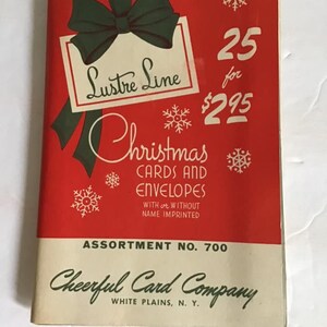 Vintage 1950's Christmas Cards Order Form Booklet Collectible Scrapbooking Arts Crafts