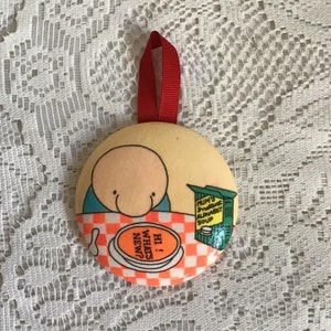 Vintage 1960's 1970's Ornament Handmade Homemade Cartoon Character