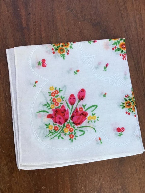 Vintage 1960's 1970's Handkerchief Hankie Deadsto… - image 2