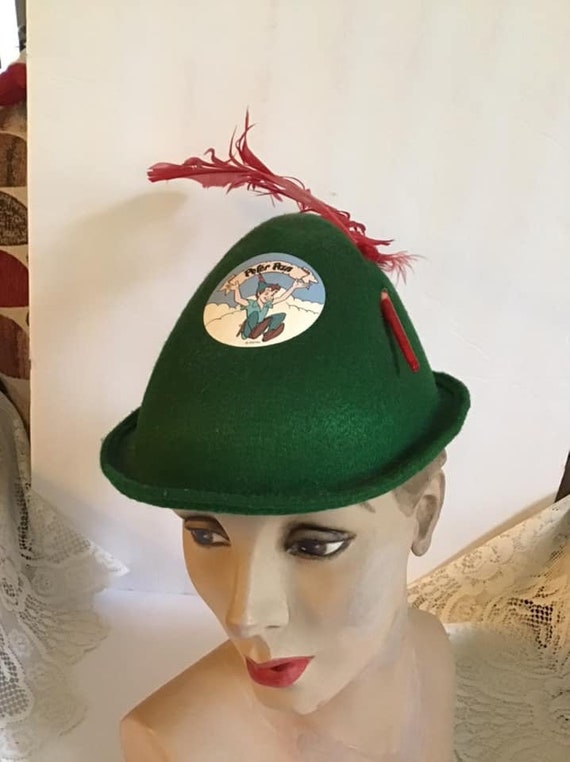 Vintage 1970's 1980's Hat Green Character Costume 