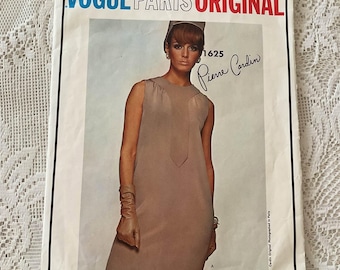 Sukienka w stylu vintage z lat 60. *Vogue Paris Original* Projektant Pierre Cardin nr 1625