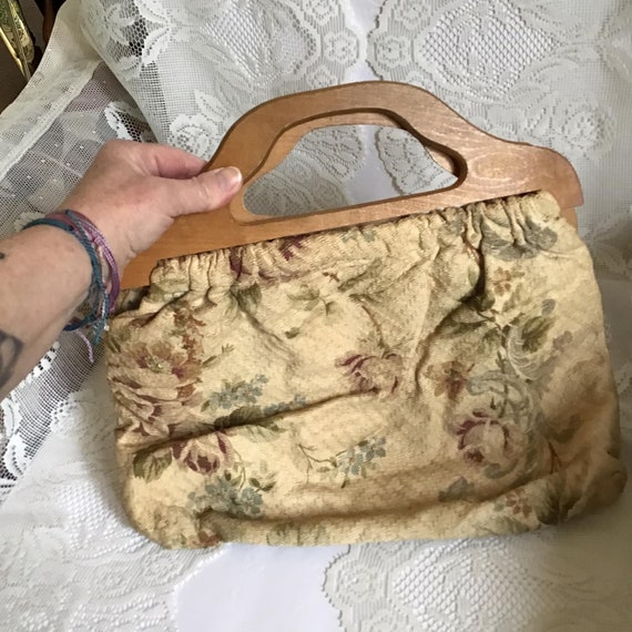 Vintage 1950's 1960's Handbag Sewing Tote Handmad… - image 5