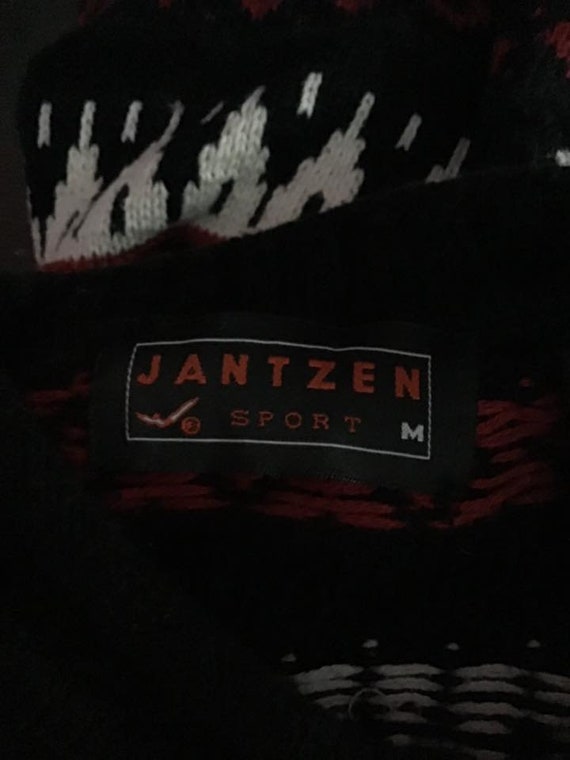 Vintage 1980's Sweater *Jantzen Sport* Dark Black… - image 2