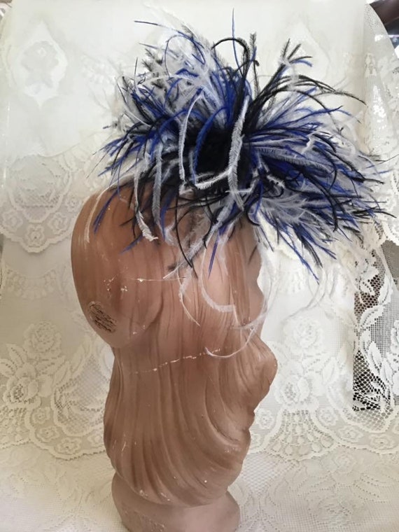 Vintage 1970's Feather Hair Fascinator Made From … - image 5