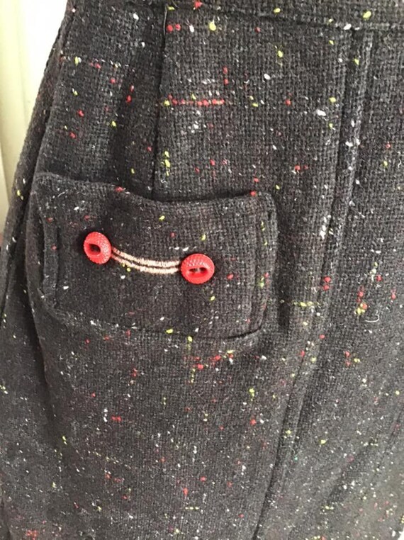 XXS/XS | 1950s Red Wool Skirt main image 1