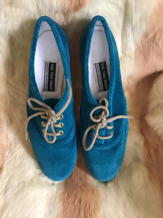 aqua color sneakers