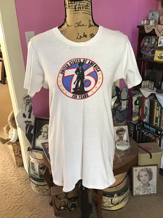 T-shirt Vintage Années 70 Great American Publishing Company - Taille S, Blanc, Pour Homme