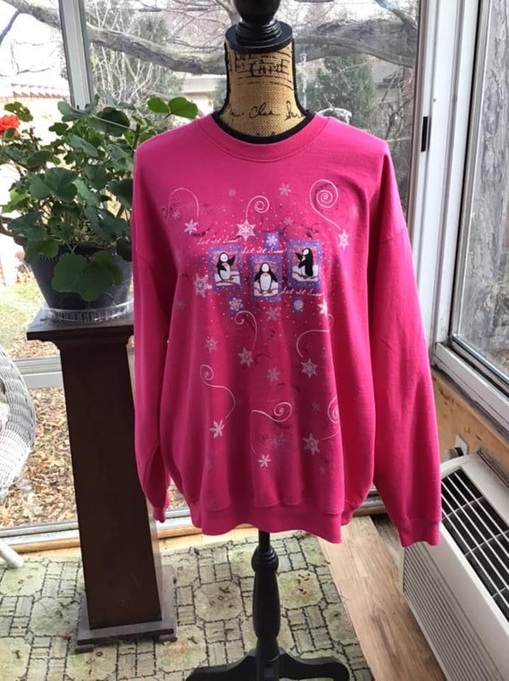 Vintage 1990's Sweatshirt Pullover "UGLY" Christm… - image 1