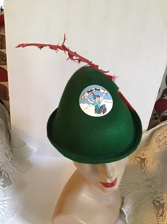 Vintage 1970's 1980's Hat Green Character Costume… - image 5