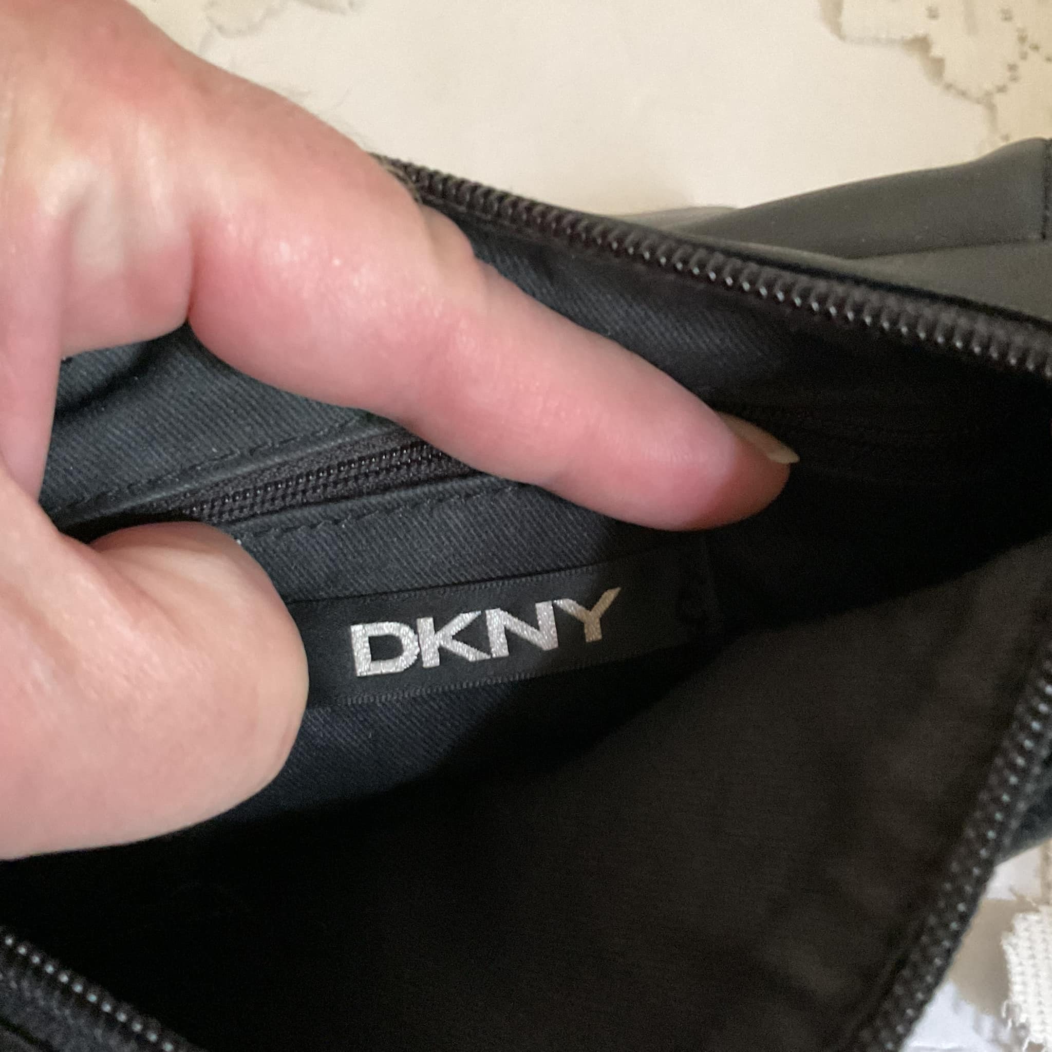 Vintage 1990 s Crossbody Shoulder Bag Purse DKNY Donna Karan Black Genuine Leather Etsy UK