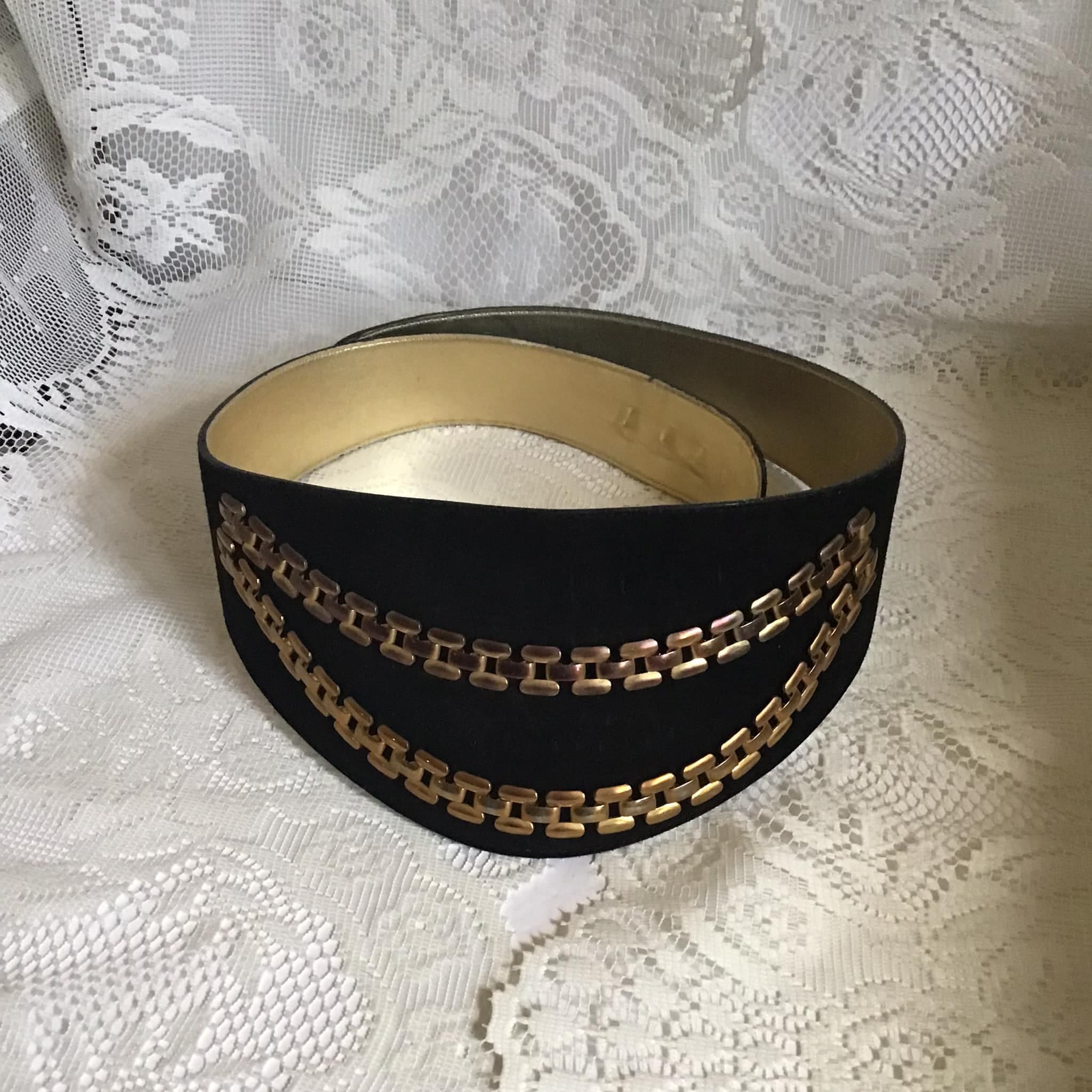 OLEG Cassini Black Leather Belt Gold buckle SOFT/ SUPPLE New! Sz.34 Hermes Etriviere - 7 For Sale on 1stDibs | hermes etriviere  main image 4