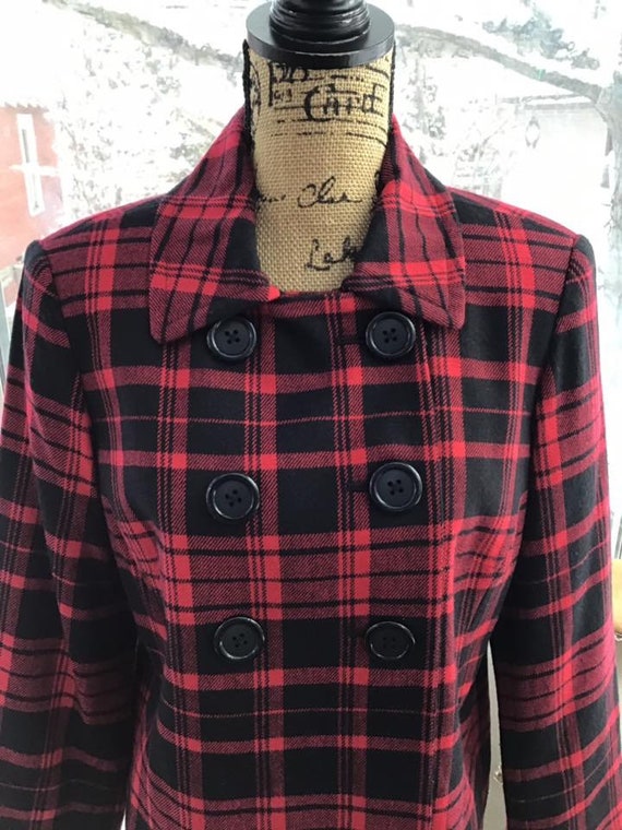 Vintage 1990's Jacket Blazer Double Breasted Wool… - image 3