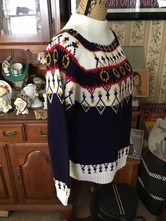 Vintage 1970's Sweater Ski Winter Acrylic *JCPENN… - image 6