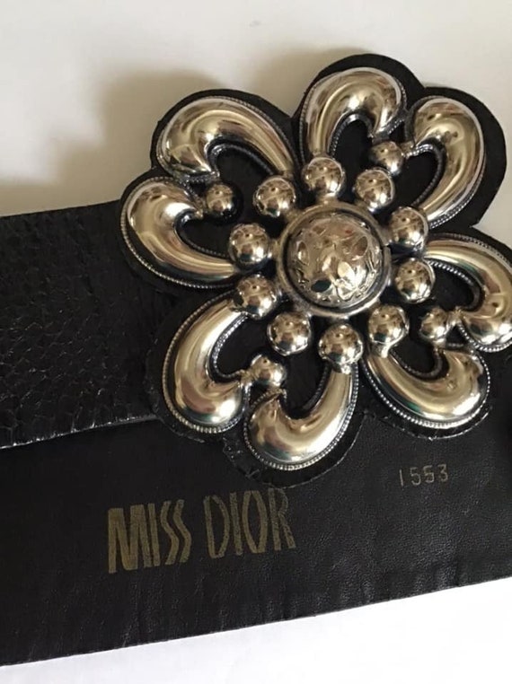 Vintage Early 1970's Belt *MISS DIOR* Designer Bl… - image 1