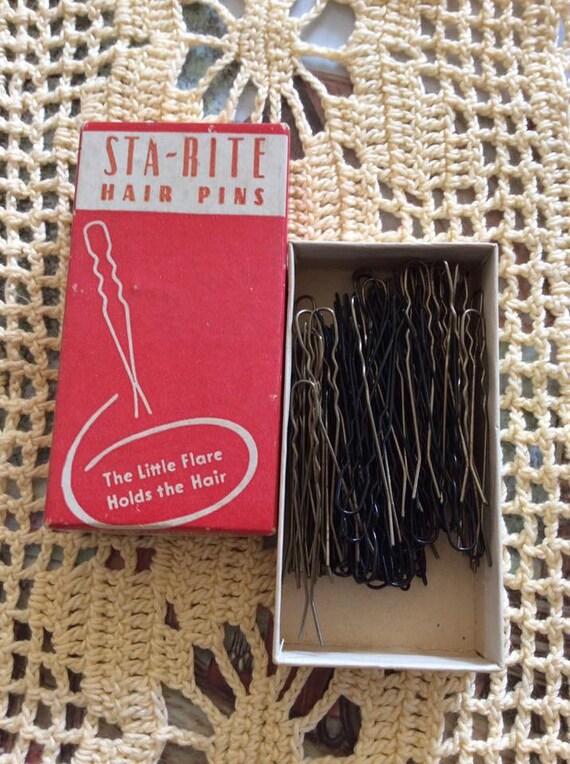 Vintage 1940s Hair Bobby Pins Sta Rite The Little Flare Etsy