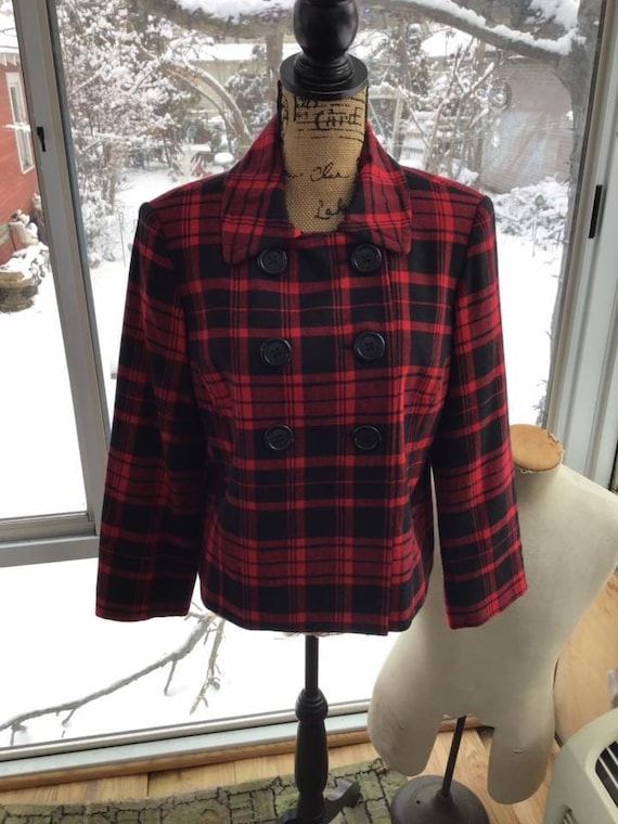 ジャケット・アウター 90s vintage double tailored jacket Vintage 1990's Jacket Blazer Double Breasted Wool Red With