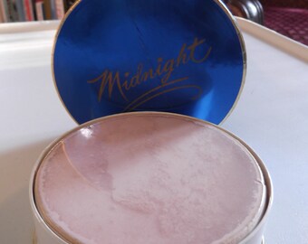 Vintage 1950s 1960s Face Powder Deadstock MIDNIGHT By Tussy