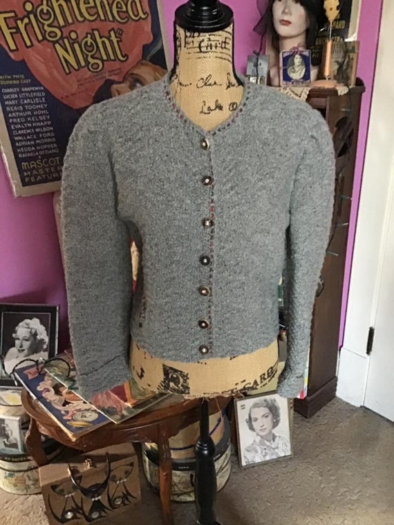 70s Lovely Buttons Austrian Cardigan