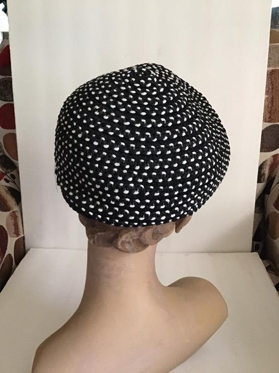 Vintage 1960's Hat Black And White *An Everitt* - image 7