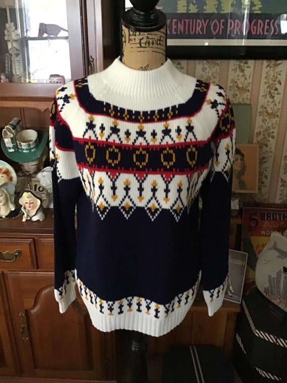 Vintage 1970's Sweater Ski Winter Acrylic *JCPENN… - image 3