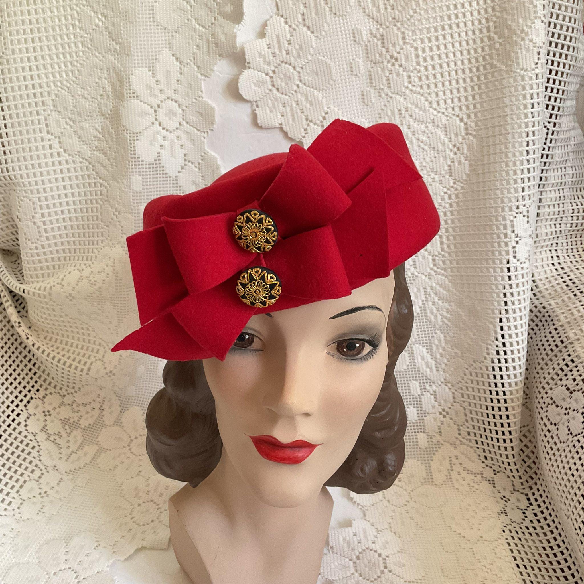 Vintage 1960s Red Polka Dot Structured Pillbox Fascinator Hat Pillbox Hat Red - Etsy Canada main image 4