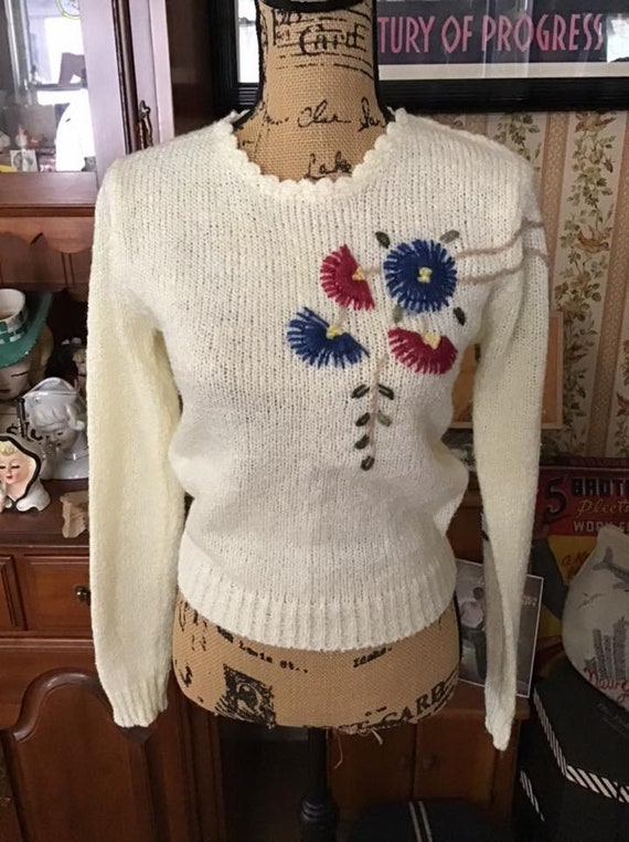 Vintage 1970's 1980's Sweater *New Territories* O… - image 4