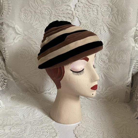 Betmar vintage toque Vintage Womens Betmar 100% Wool Black Hat Union Made USA - Etsy main image 2