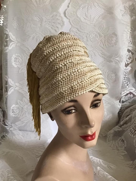 Vintage 1960's Hat Turban Style Handmade/Homemade 