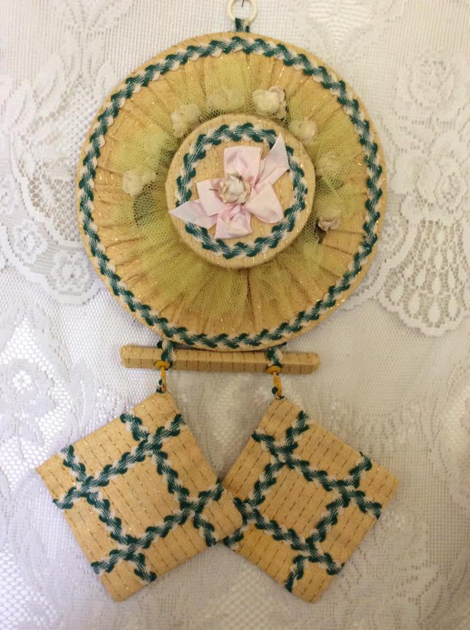 Vintage 1930s 1940s Display Novelty Hat Wall Hanging Hot Pad Etsy