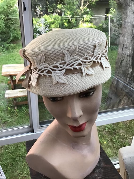 1950s Velvet Leafs Design Hat Vintage 1950 main image 3