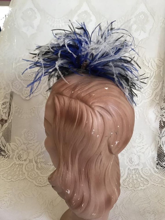 Vintage 1970's Feather Hair Fascinator Made From … - image 6